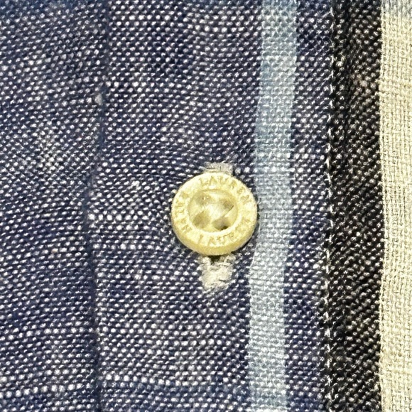 Ralph Lauren Blue Plaid Shirt with Floral Accents - Picture 5 of 6